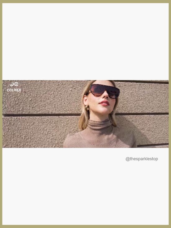 Oversized Retro Aviator Sunglasses with Polycarbonate Frame
